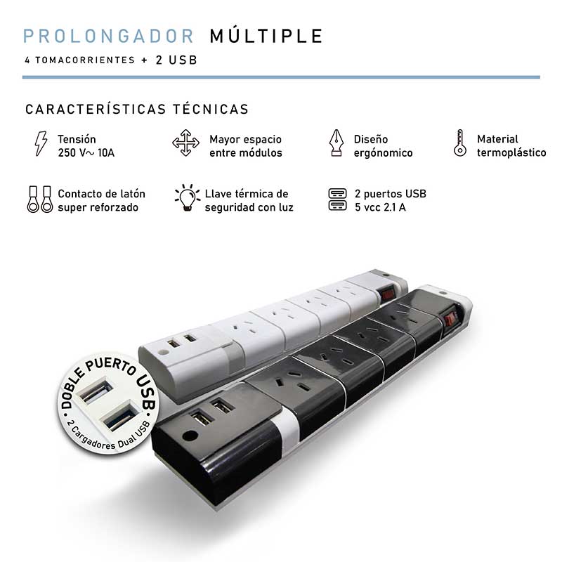 PROLONGADOR MULTIPLE USB