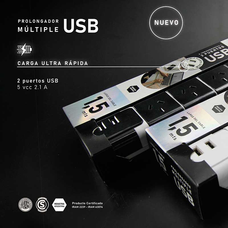 PROLONGADOR MULTIPLE USB