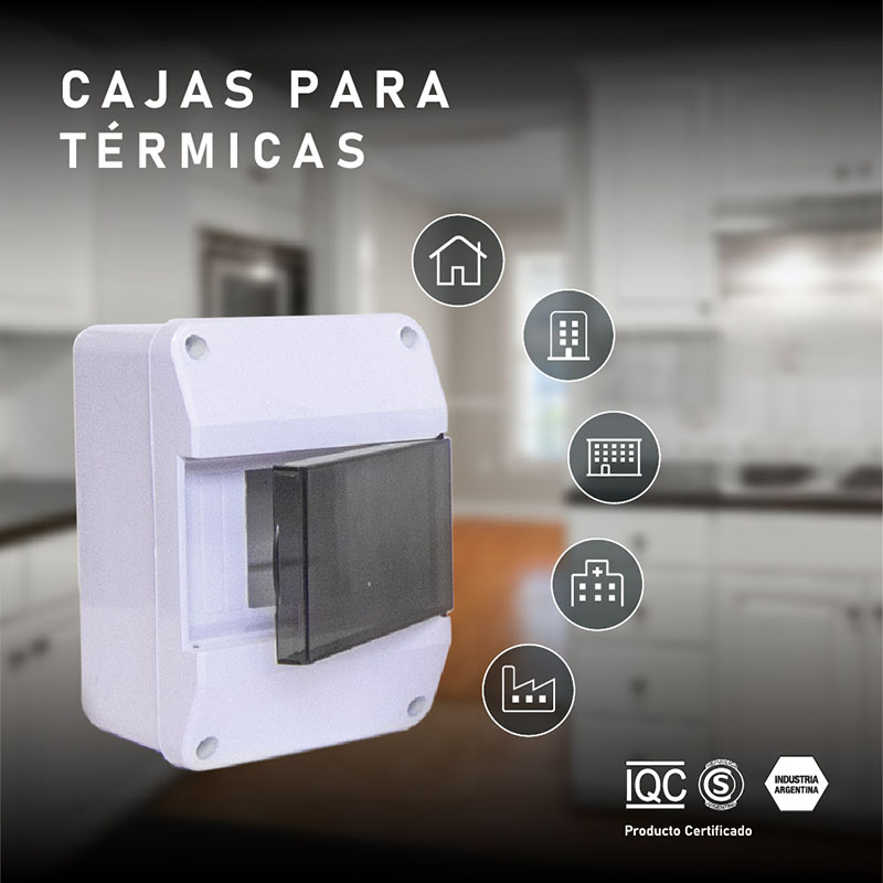 Cajas para Termicas Din 1 2 modulos,fabricantes Argentina Zona Oeste