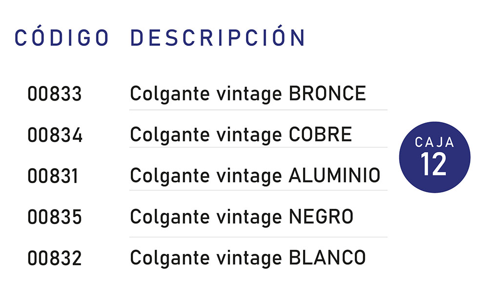 colgantes vintage colores fabricante