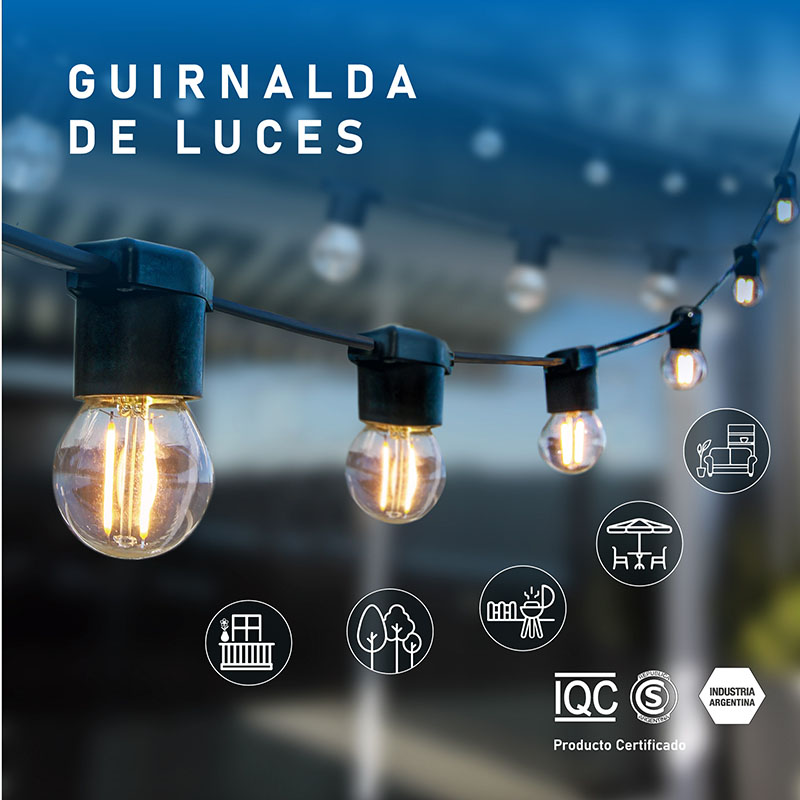 guirnaldas con luces